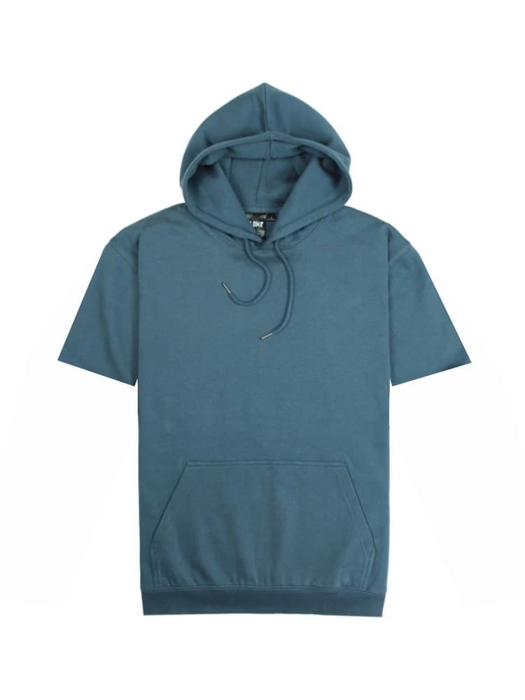 Short-Sleeved Origin Hoodie Bluestone