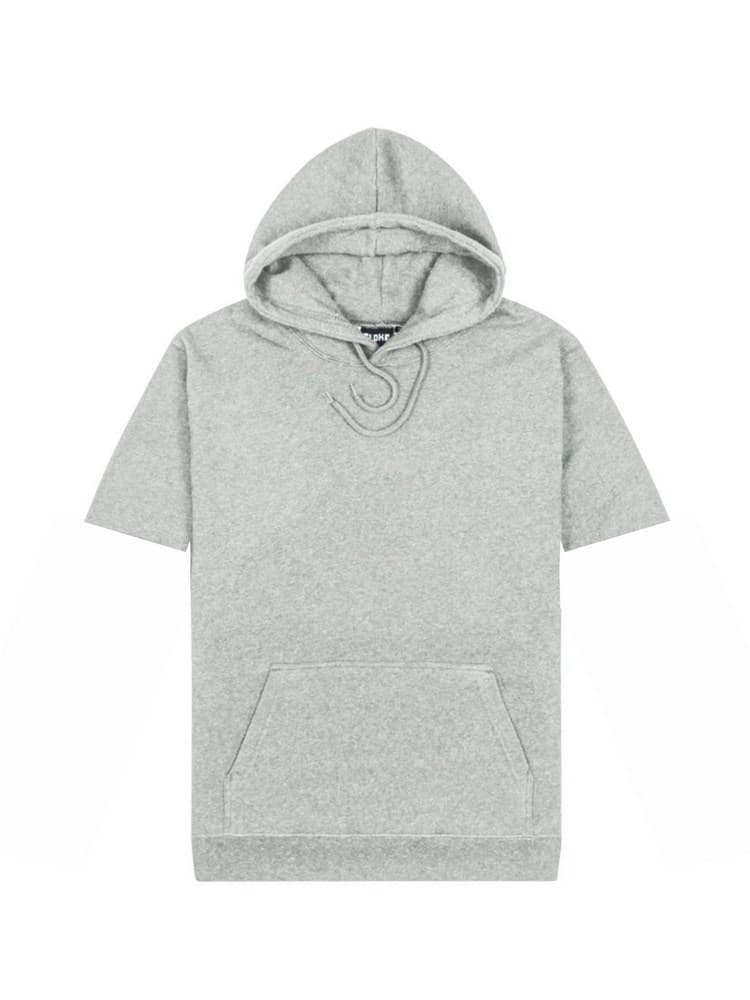 Short-Sleeved Origin Hoodie Grey Marle