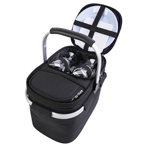 PICNIC BASKET COOLER - BLACK