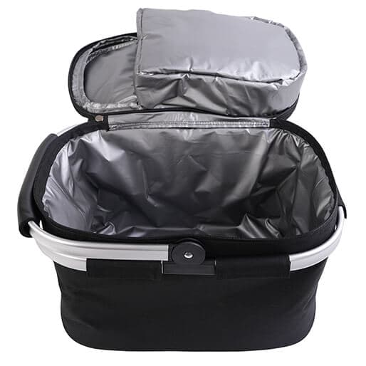 PICNIC BASKET COOLER - BLACK