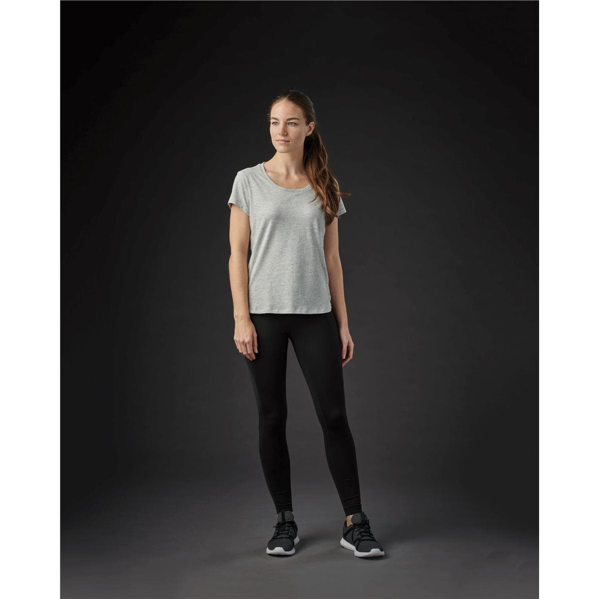 WOMEN'S TORCELLO CREW NECK TEE DENIM HEATHER-3XL