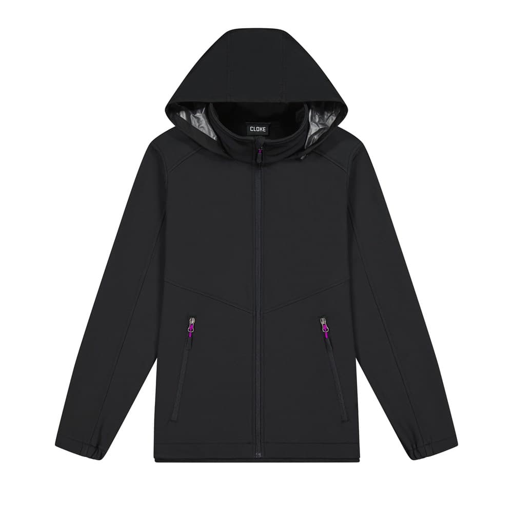 Aspiring Jkt Wmns - Contrast Zip Pulls Black/Fuchsia