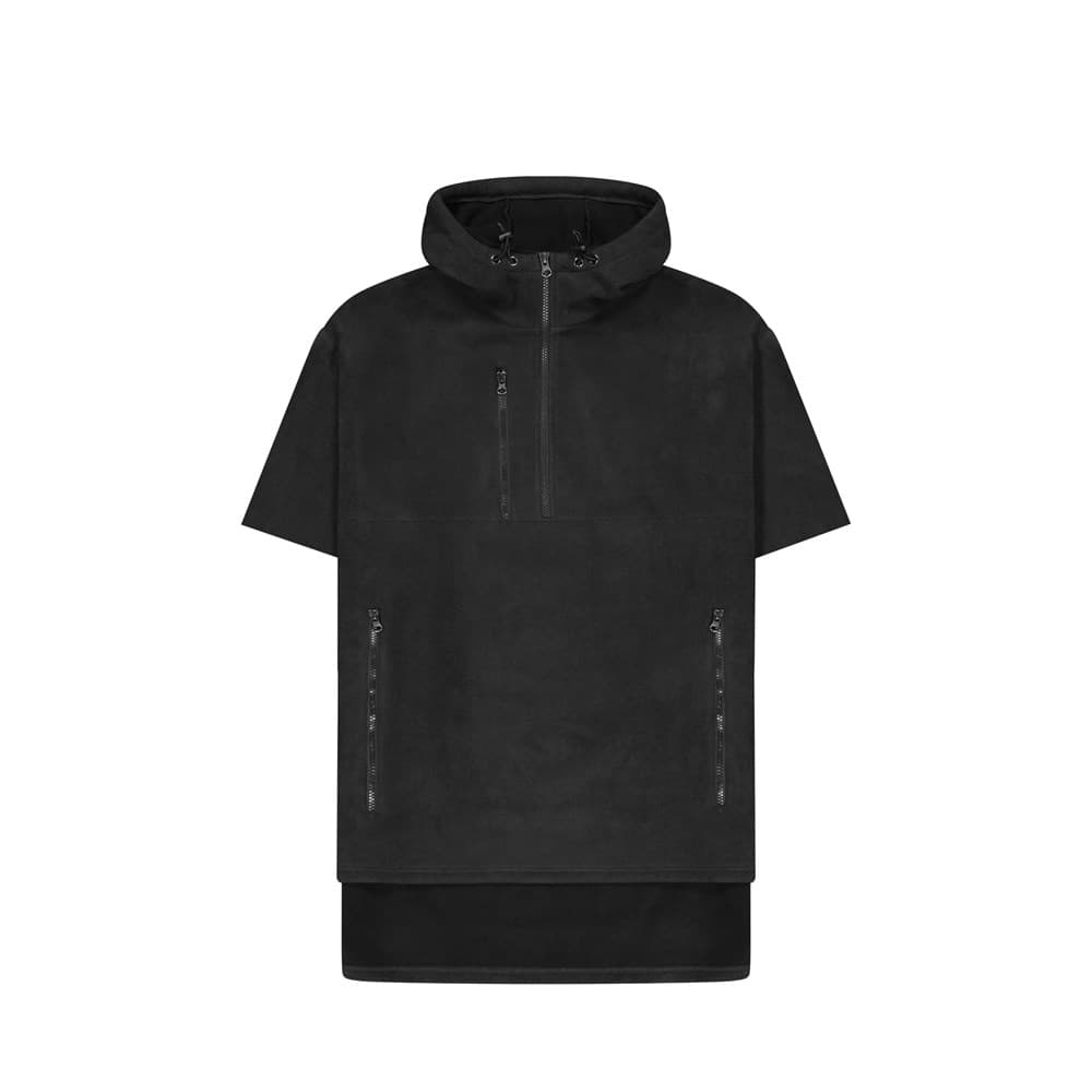 Short Sleeved - Hauroko Windproof Fleece Black