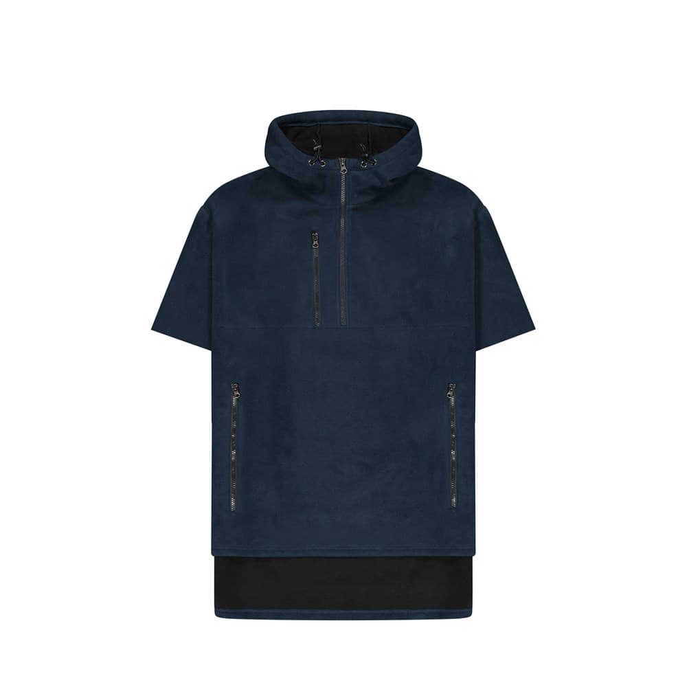 Short Sleeved - Hauroko Windproof Fleece Navy