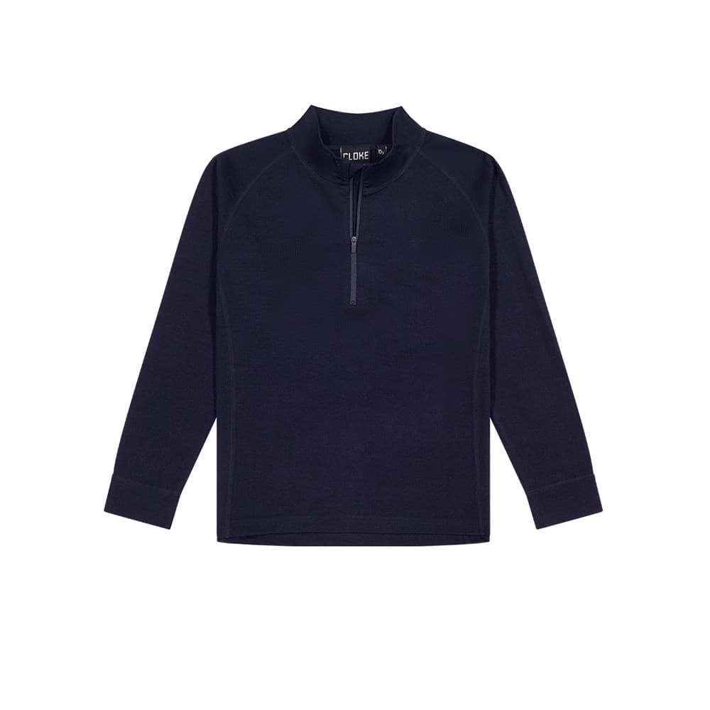 Alpine Merino 1/2 Zip - Kids Navy