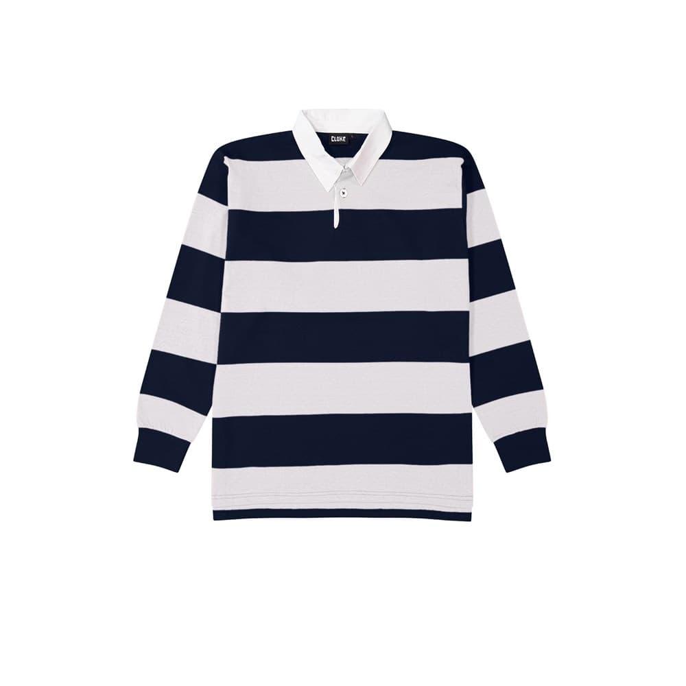Striped Rugby Jersey Navy/White