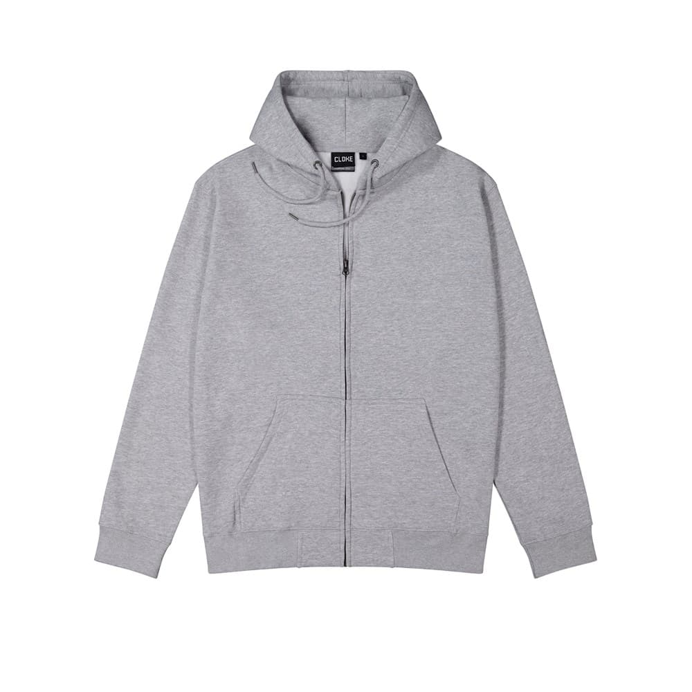Campfire Zip Hoodie V2 - Mens Grey Marle